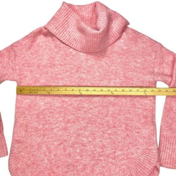 LOFT Cowl Neck Sweater Women S Pink Soft Oversize Minimalist Casual Pullover New - Picture 10 of 16